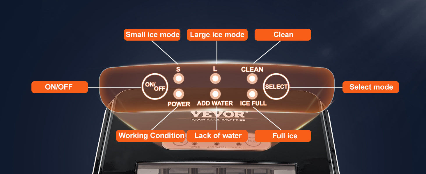 This Countertop Ice Maker, 9 Cubes Ready in 7 Mins, 26lbs in 24Hrs, Self-Cleaning Portable Ice Maker with Ice Scoop and Basket, Stainless Steel Ice Machine with 2 Size Bullet Ice for Home Kitchen Bar