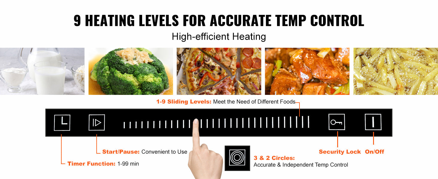 This Built in Electric Stove Top, 30.3 x 20.5 inch 4 Burners, 240V Glass Radiant Cooktop with Sensor Touch Control, Timer & Child Lock Included, 9 Power Levels for Simmer Steam Slow Cook Fry