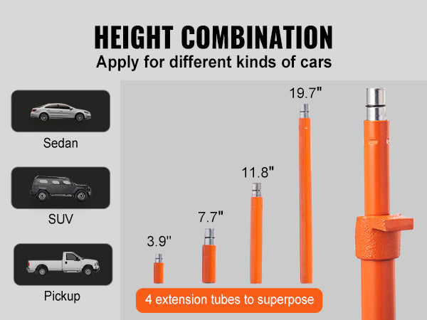 This 10 Ton Porta Power Kit, Hydraulic Ram with Pump, Car Jack with 4.6 ft/1.4 m Oil Hose, Bent Frame Repair Tool with Storage Case for Automotive, Garage, Heavy Equipment, Mechanic (22046 LBS)