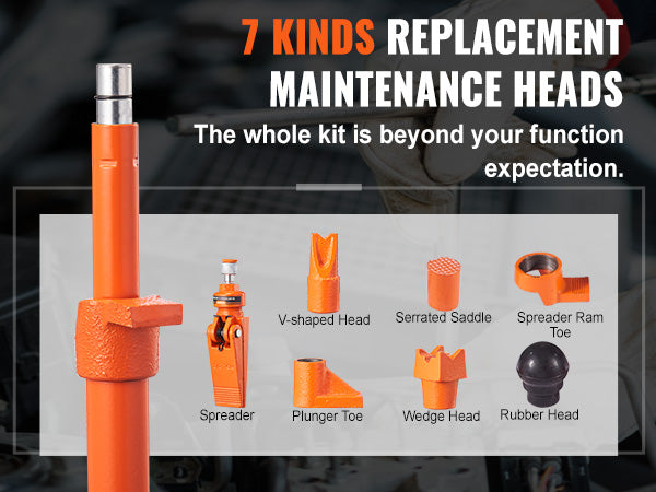 This 10 Ton Porta Power Kit, Hydraulic Ram with Pump, Car Jack with 4.6 ft/1.4 m Oil Hose, Bent Frame Repair Tool with Storage Case for Automotive, Garage, Heavy Equipment, Mechanic (22046 LBS)