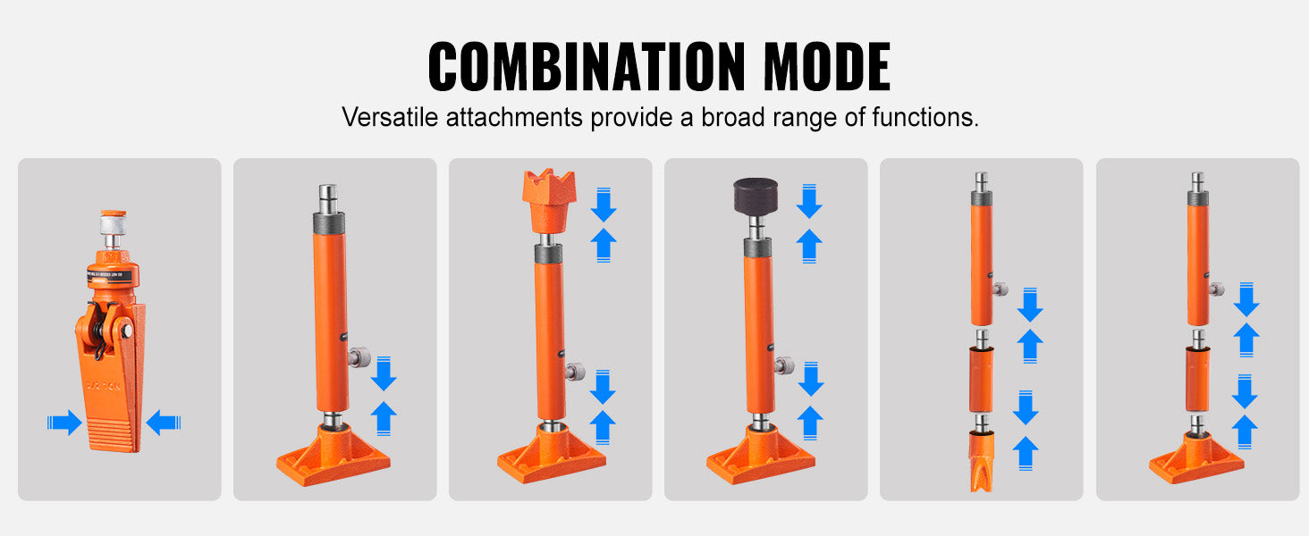 This 10 Ton Porta Power Kit, Hydraulic Ram with Pump, Car Jack with 4.6 ft/1.4 m Oil Hose, Bent Frame Repair Tool with Storage Case for Automotive, Garage, Heavy Equipment, Mechanic (22046 LBS)
