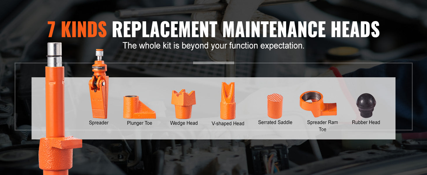 This 10 Ton Porta Power Kit, Hydraulic Ram with Pump, Car Jack with 4.6 ft/1.4 m Oil Hose, Bent Frame Repair Tool with Storage Case for Automotive, Garage, Heavy Equipment, Mechanic (22046 LBS)