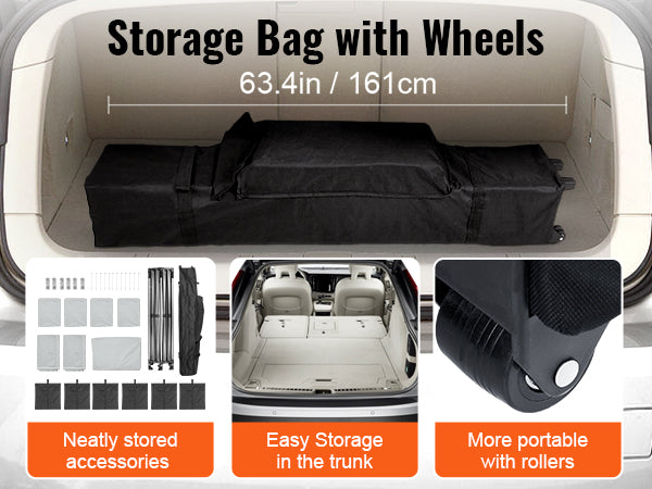 This 10x20 FT Pop up Canopy with Removable Sidewalls, Instant Canopies Portable Gazebo & Wheeled Bag, UV Resistant Waterproof, Enclosed Canopy Tent for Outdoor Events, Patio, Backyard, Party, Parking