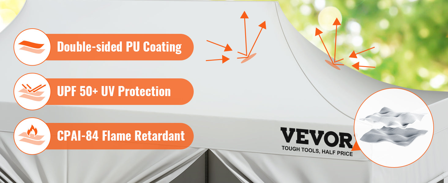 This 10x20 FT Pop up Canopy with Removable Sidewalls, Instant Canopies Portable Gazebo & Wheeled Bag, UV Resistant Waterproof, Enclosed Canopy Tent for Outdoor Events, Patio, Backyard, Party, Parking