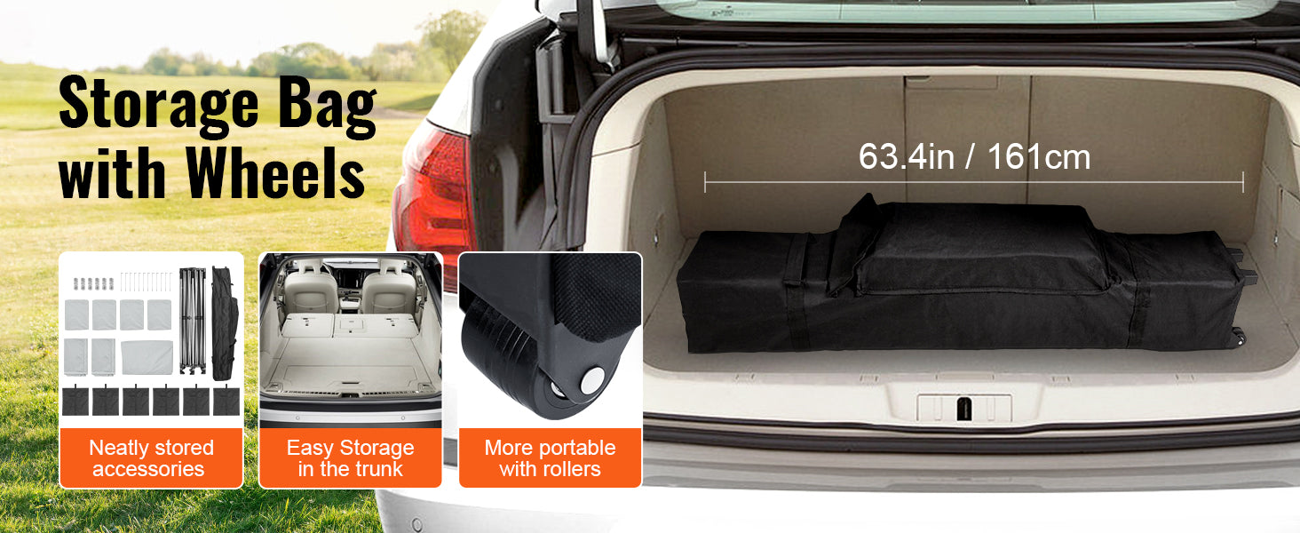 This 10x20 FT Pop up Canopy with Removable Sidewalls, Instant Canopies Portable Gazebo & Wheeled Bag, UV Resistant Waterproof, Enclosed Canopy Tent for Outdoor Events, Patio, Backyard, Party, Parking