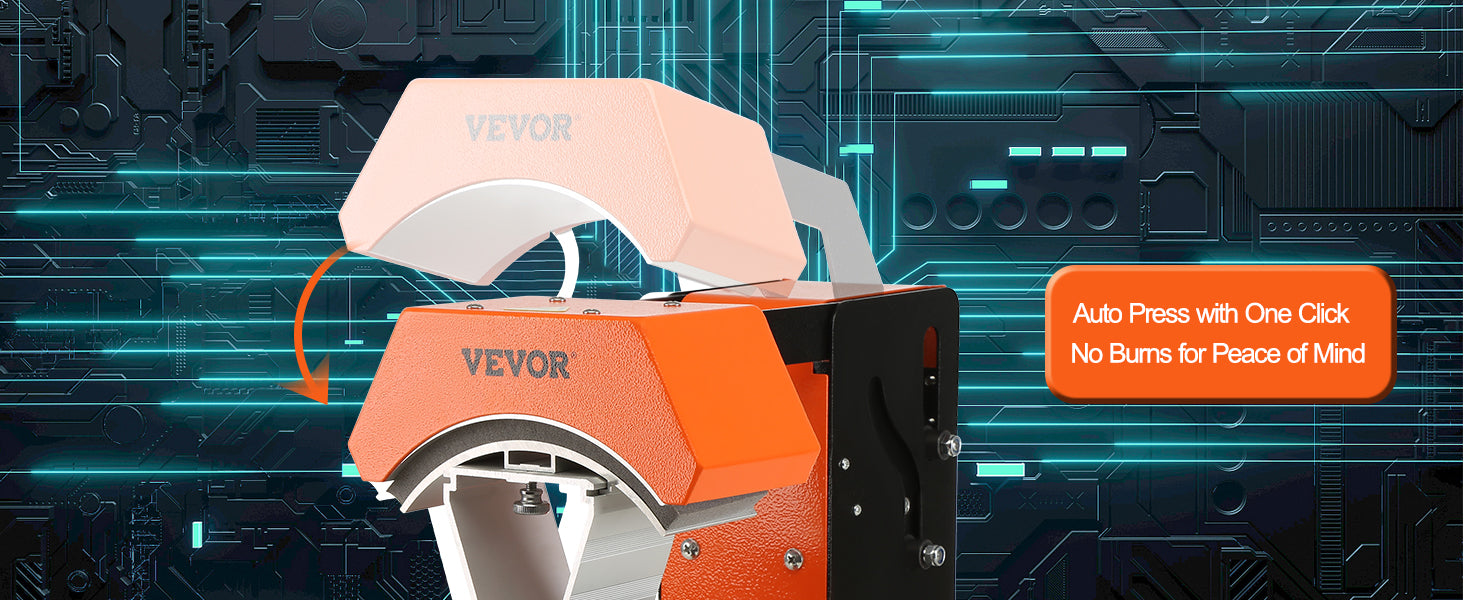 This 3-in-1 Auto Hat Heat Press with 3pcs Interchangeable Platens(6.6