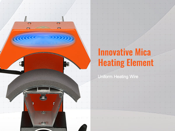 This 3-in-1 Auto Hat Heat Press with 3pcs Interchangeable Platens(6.6