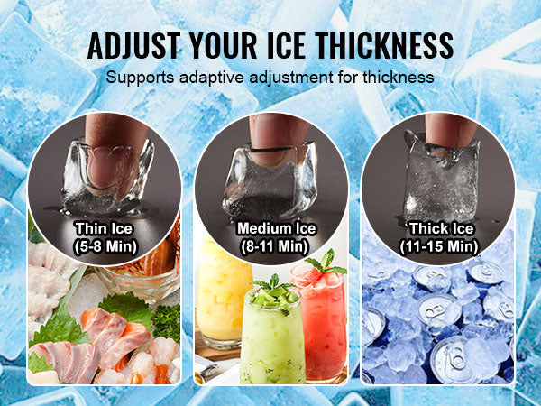 This Commercial Ice Maker, 110lbs/24H, Ice Maker Machine, 60 Ice Cubes in 12-15 Minutes, Freestanding Cabinet Ice Maker with 33lbs Storage Capacity LED Digital Display, for Bar Home Office Restaurant