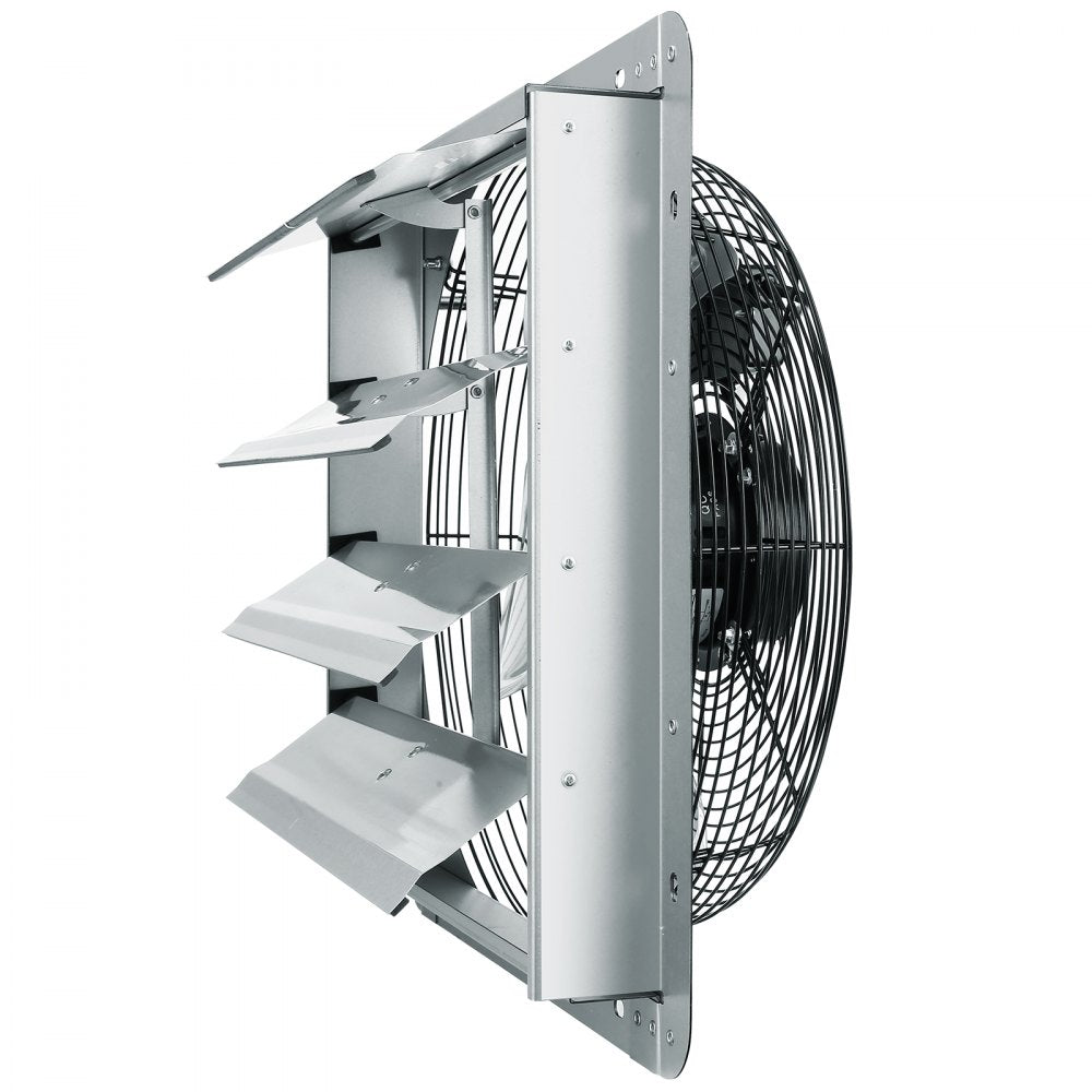 ODDTOOLS 16'' Shutter Exhaust Fan, High-speed 2000 CFM, Aluminum Wall Mount Attic Fan with AC-motor, Ventilation and Cooling for Greenhouses, Garages, Sheds, Shops, FCC