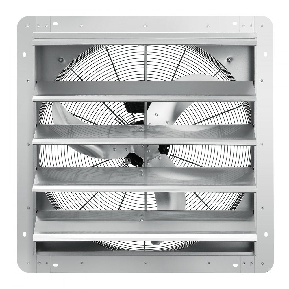 ODDTOOLS 24'' Shutter Exhaust Fan, High-speed 3320 CFM, Aluminum Wall Mount Attic Fan with AC-motor, Ventilation and Cooling for Greenhouses, Garages, Sheds, Shops, FCC
