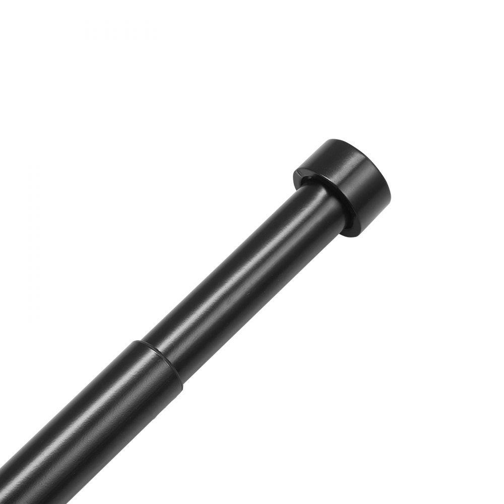 ODDTOOLS 1 Inch Double Curtain Rods 36 to 72 Inches(3-6ft), Drapery Rods for Windows 24 to 68 Inches, Telescoping Dual Curtain Rod with Round Finials, Black