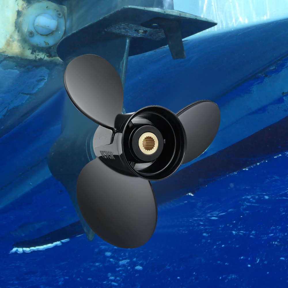 ODDTOOLS Outboard Propeller, Replace for OEM 3817468, 3-Blade 14 1/2" x 19" Pitch Aluminium Boat Propeller, Compatible with Volvo Penta SX Drive All Models, w/ 19 Tooth Splines, RH