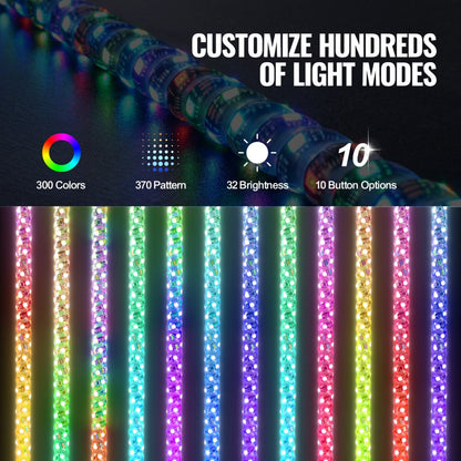ODDTOOLS 1 PC 3 FT Whip Light, APP & RF Remote Control Led Whip Light, Waterproof 360° Spiral RGB Chasing Lighted Whips with 2 Flags, for UTVs, ATVs, Motorcycles, RZR, Can-am, Trucks, Off-road, Go-karts