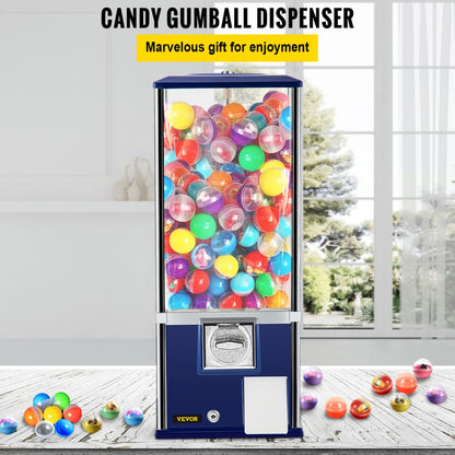 ODDTOOLS Vending Machine, 25.2" Height Candy Gumball Machine, Huge Load Capacity Gumball Bank, Candy Vending Machine for 1.8"-2.2" Gadgets, Perfect for Game Stores and Retail Stores Vintage Style Blue