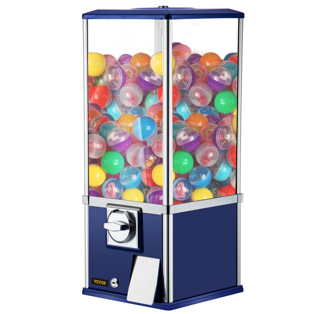 ODDTOOLS Vending Machine, 25.2" Height Candy Gumball Machine, Huge Load Capacity Gumball Bank, Candy Vending Machine for 1.8"-2.2" Gadgets, Perfect for Game Stores and Retail Stores Vintage Style Blue