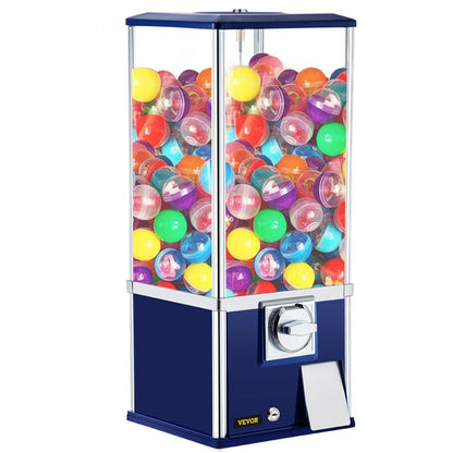 ODDTOOLS Vending Machine, 25.2" Height Candy Gumball Machine, Huge Load Capacity Gumball Bank, Candy Vending Machine for 1.8"-2.2" Gadgets, Perfect for Game Stores and Retail Stores Vintage Style Blue