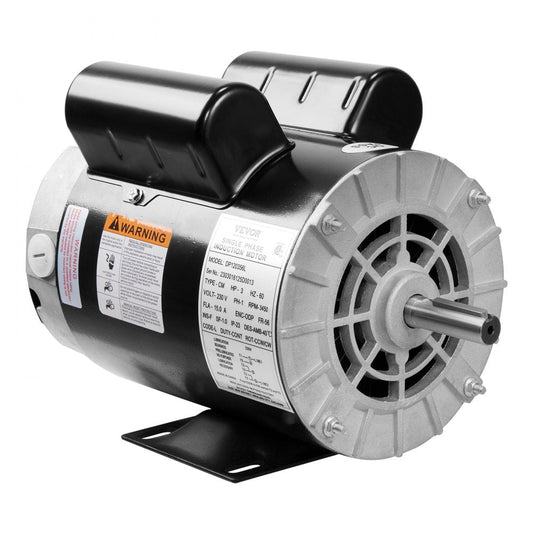 ODDTOOLS 3HP Air Compressor Motor, 230V 15 Amps Electric Motor, 3450RPM 56 Frame, 5/8" Keyed Shaft, 1.88" Shaft Length for Air Compressors, CW/CCW Rotation