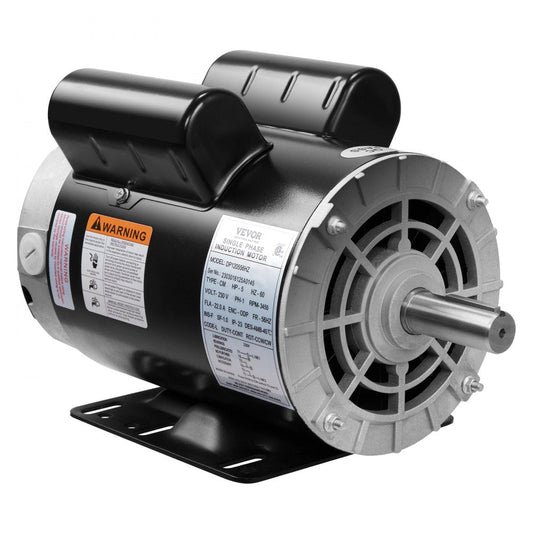 ODDTOOLS 5HP Air Compressor Motor, 230V 22 Amps Electric Motor, 3450RPM 56HZ Frame, 7/8" Keyed Shaft, 2.25" Shaft Length for Air Compressors, CW/CCW Rotation