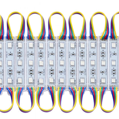 ODDTOOLS 200PCS LED Storefront Lights, 103 ft, LED Module Lights, 5050 SMD 3-LED RGB Color Changing Window Lights with Remote Control for Business Store Window Advertising Letter Signs, IP68 Waterproof