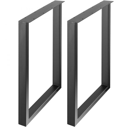 ODDTOOLS 28 Inch Adjustable Furniture Legs, Square Reinforced Steel Office Table legs Set of 2 for DIY, Max Load 1000 lbs Heavy Duty Desk Legs, Quick Instalation & Rich Accessories Legs Black
