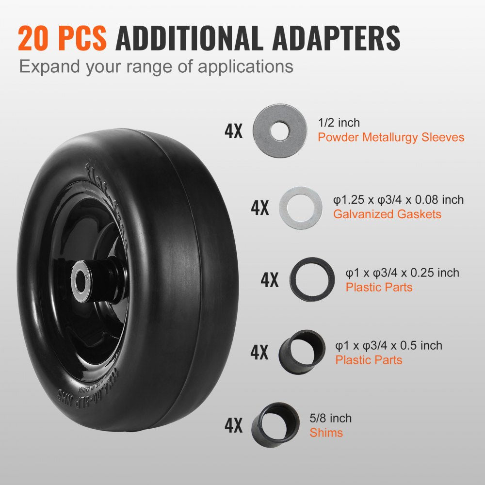 ODDTOOLS Lawn Mower Tires with Rim, 11x4-7