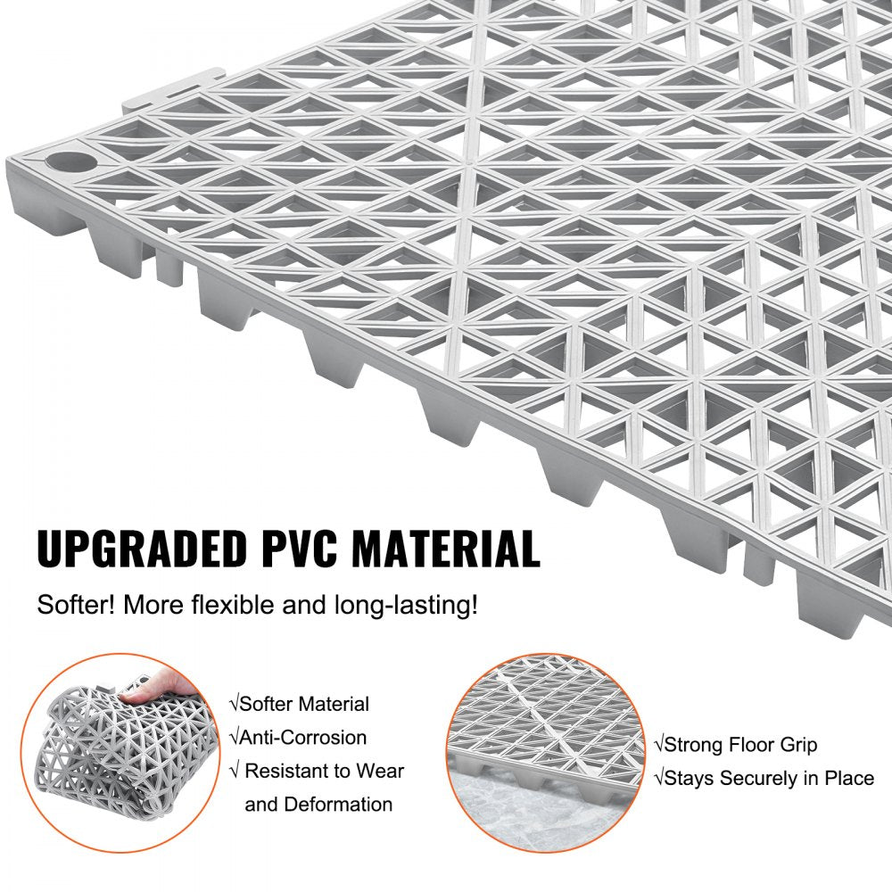 ODDTOOLS Interlocking Tile 50PCS Gray, Drainage Tiles 12
