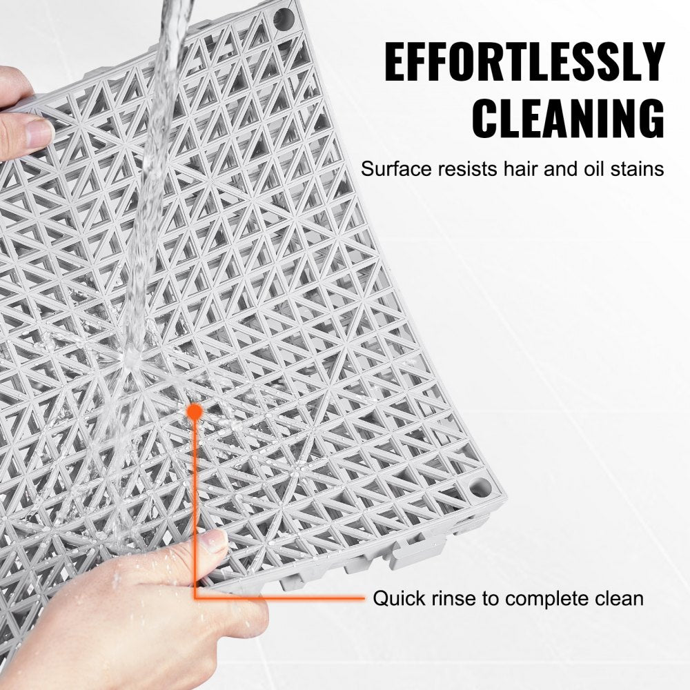 ODDTOOLS Interlocking Tile 50PCS Gray, Drainage Tiles 12