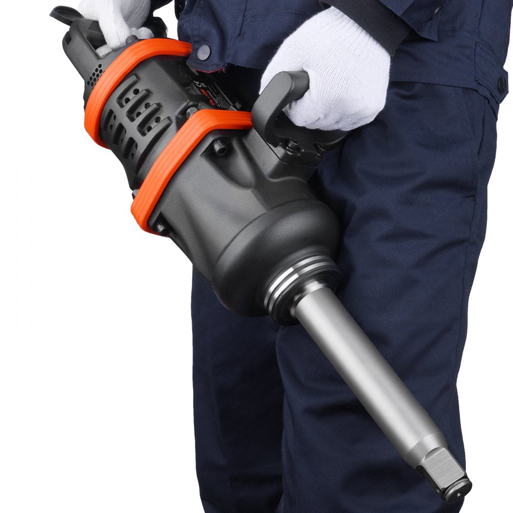 ODDTOOLS 1 Inch Air Impact Wrench, Up to 5175 ft-lbs Beast Reverse Torque Output Pneumatic Impact Gun w/ 8 Inch Extended Anvil for Repairs and Maintenance of Heavy Duty Machinery / Semi-Truck / Bus