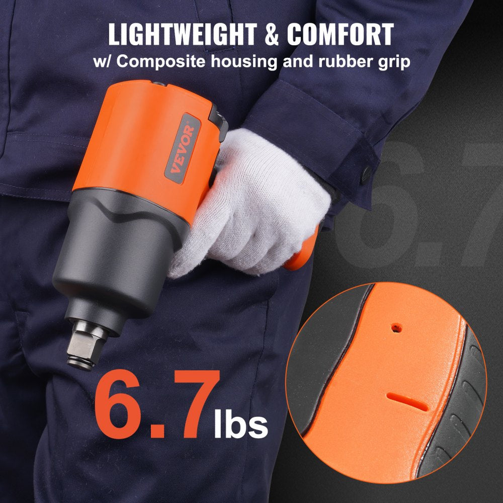 ODDTOOLS Air Impact Wrench 3/4" Square Drive 1870ft-lb Nut-busting Torque 90-120PSI