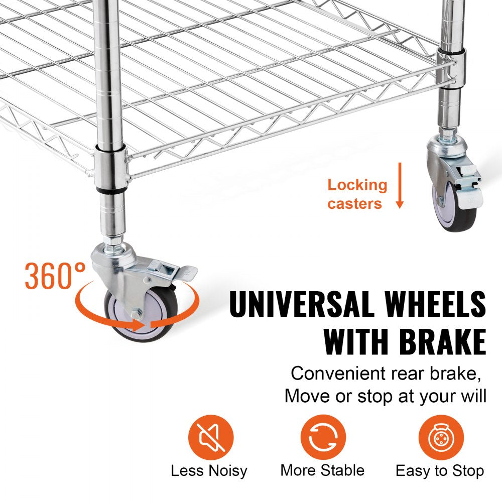 ODDTOOLS 3-Tier Utility Cart Rolling Cart on Wheels 24