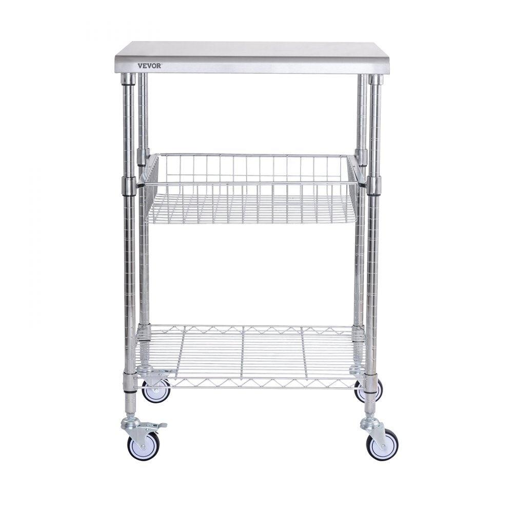 ODDTOOLS 3-Tier Utility Cart Rolling Cart on Wheels 24