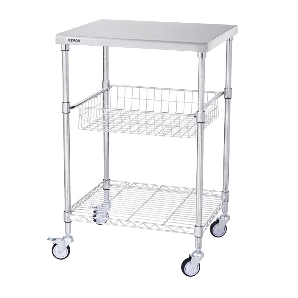 ODDTOOLS 3-Tier Utility Cart Rolling Cart on Wheels 24