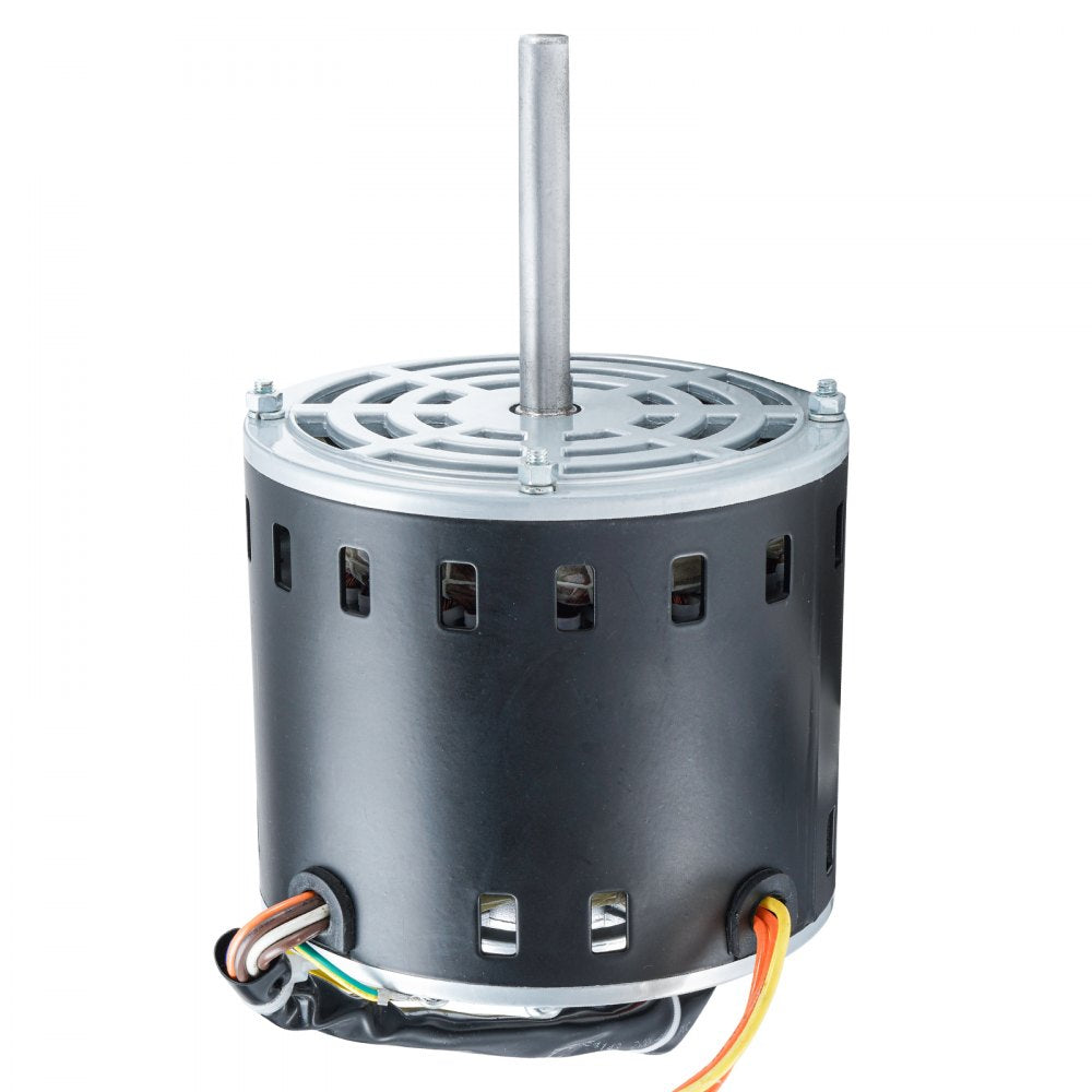 ODDTOOLS 1/2HP Furnace Blower Motor, 208/230V 2.7Amps, 1075RPM 5 Speeds, CW/CCW Rotation, 48 Frame 3.4" Shaft Length, 7.5μF/450V Capacitor + 11" Hold Hoop