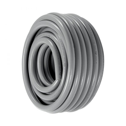 ODDTOOLS 1-Inch Flexible Electrical Conduit, 100 ft, PVC Liquid-Tight Conduit Non-Metallic with 5 Straight and 5 90-Degree Conduit Connector Fittings, for Air Conditioning Motor Controller Pump, IP65