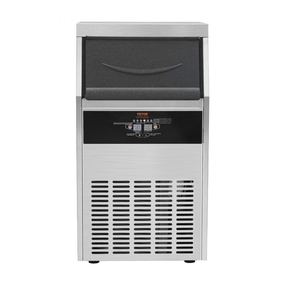 ODDTOOLS Commercial Ice Maker, 110lbs/24H, Ice Maker Machine, 60 Ice Cubes in 12-15 Minutes, Freestanding Cabinet Ice Maker with 33lbs Storage Capacity LED Digital Display, for Bar Home Office Restaurant