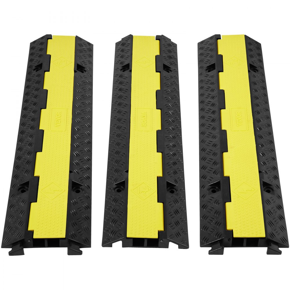ODDTOOLS 3 PCs Cable Protector Ramp 2 Channel 12000 lbs Load Wire Cable Cover Ramp