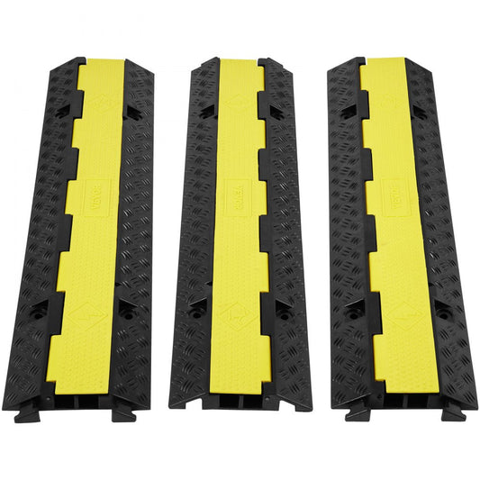 ODDTOOLS 3 PCs Cable Protector Ramp 2 Channel 12000 lbs Load Wire Cable Cover Ramp