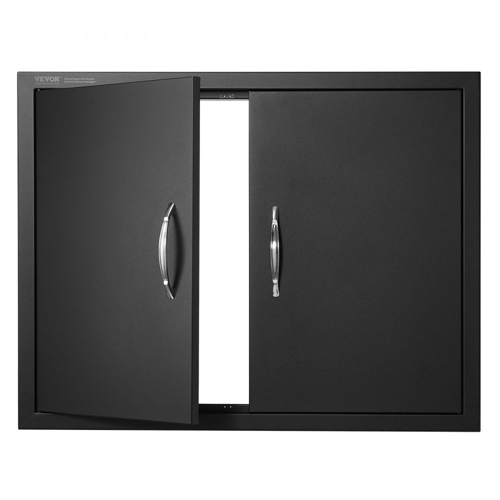 ODDTOOLS BBQ Access Door, 31W x 24H Inch Double Outdoor Kitchen Door, Cold Plate Flush Mount Door, Wall Vertical Door with Handles, for BBQ Island, Grilling Station, Outside Cabinet