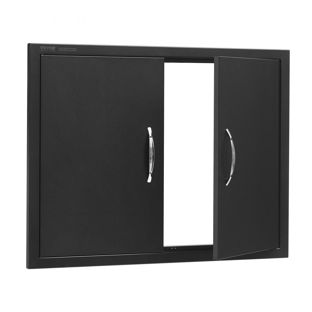 ODDTOOLS BBQ Access Door, 31W x 24H Inch Double Outdoor Kitchen Door, Cold Plate Flush Mount Door, Wall Vertical Door with Handles, for BBQ Island, Grilling Station, Outside Cabinet