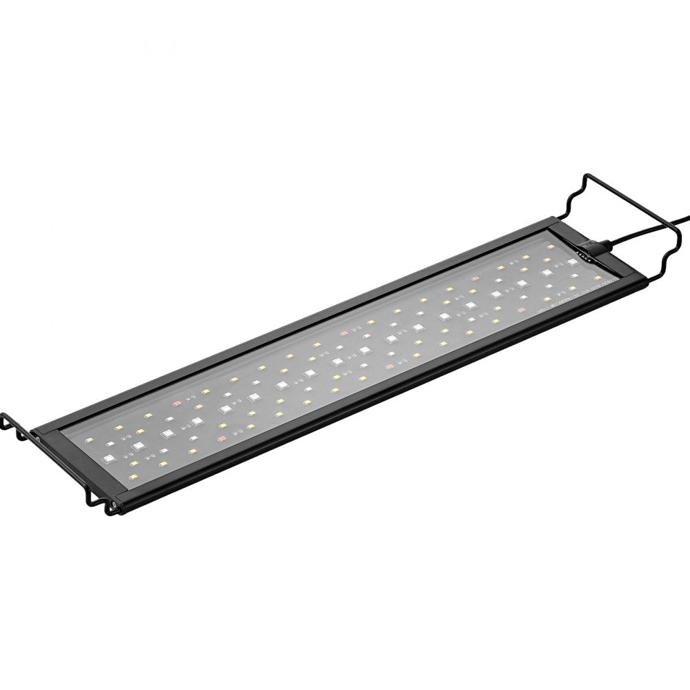 ODDTOOLS Aquarium Light with LCD Monitor, 18W Full Spectrum Fish Tank Light with 24/7 Natural Mode, Adjustable Brightness & Timer - Aluminum Alloy Shell Extendable Brackets for 18