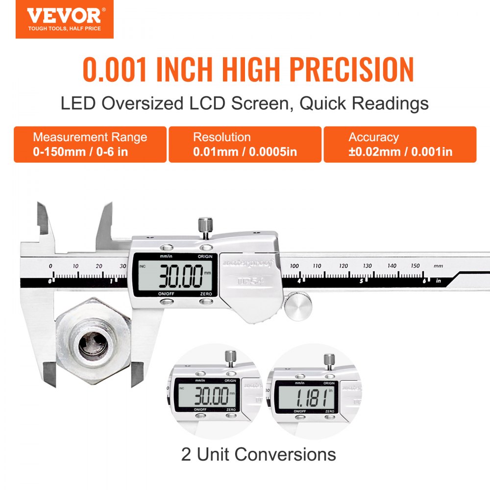 ODDTOOLS Digital Caliper, 0-6
