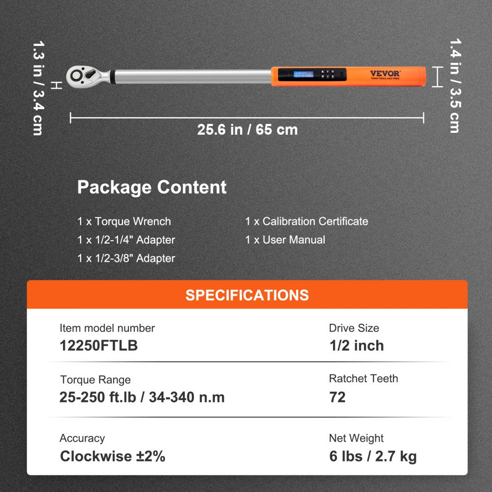ODDTOOLS Digital Torque Wrench, 1/2