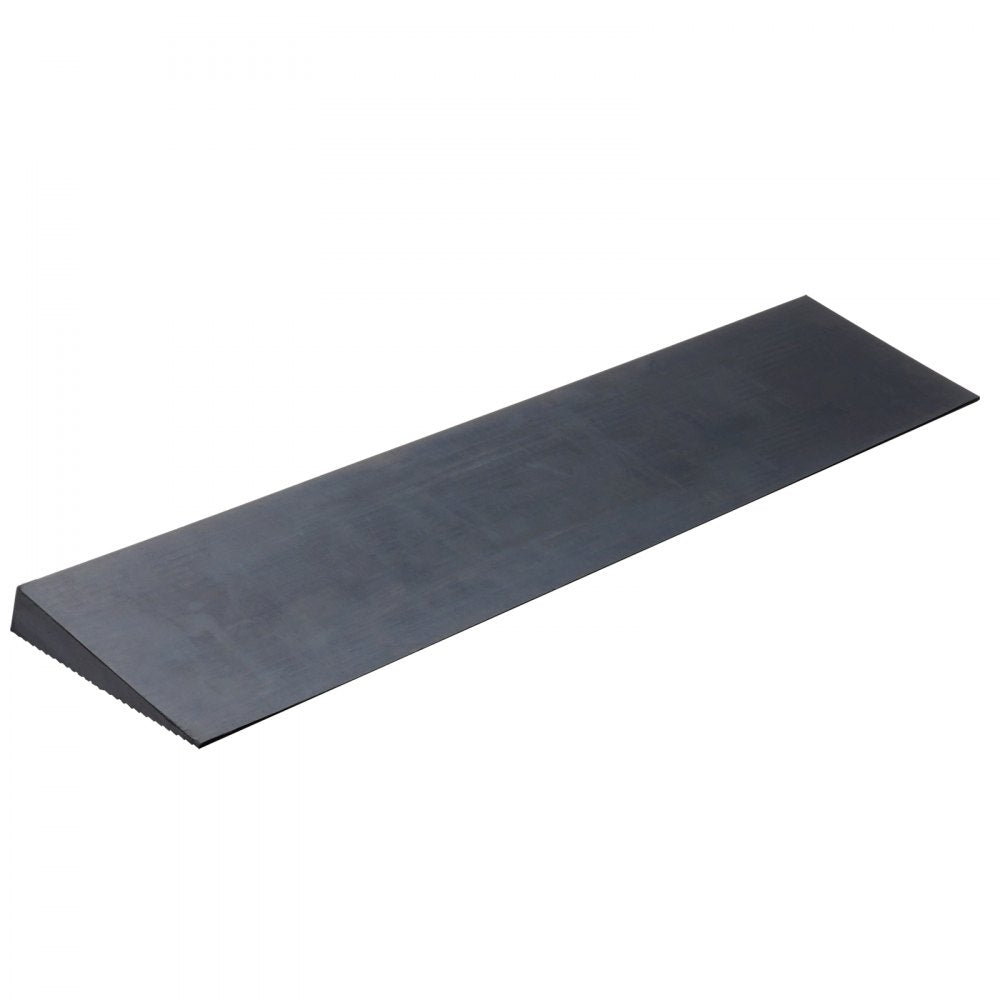 ODDTOOLS 1.6" Rise Cuttable Threshold Ramp for Sweeping Robot, 35.4" Wide Natural Rubber Wheelchair Ramp, Non-Slip Solid Rubber Ramp with Double-Sided Tape for Doorways, Driveways, Bathroom, Smooth Tile