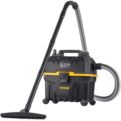 ODDTOOLS Wet Dry Vac, 4 Gallon, 5 Peak HP, 3 in 1 Shop Vacuum with Blowing Function Portable Attachments to Clean Floor, Upholstery, Gap, Car, ETL Listed, Black