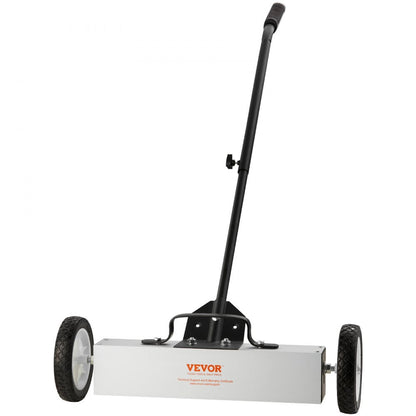 ODDTOOLS 45Lbs Rolling Magnetic Sweeper with Wheels, Push-Type Magnetic Pick Up Sweeper, 18-inch Large Magnet Pickup Lawn Sweeper,  Magnet with Telescoping Handle, Easy Cleanup of Workshop Garage Yard