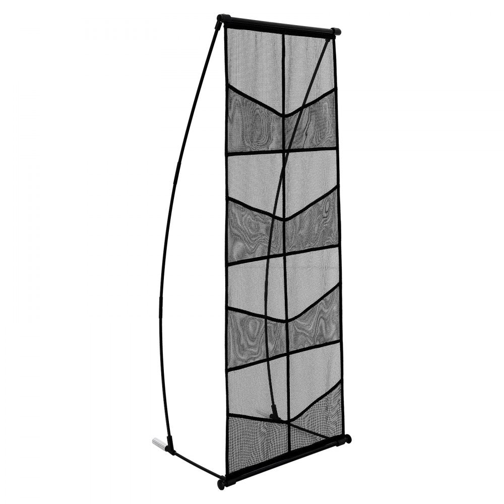 ODDTOOLS Brochure Display Stand, 4-Tier 8 Pockets Mesh Literature Display Holder, Floor Standing Magazine Newspaper Catalog Rack, Lightweight & Portable with Carrying Bag for Shop Exhibitions Office