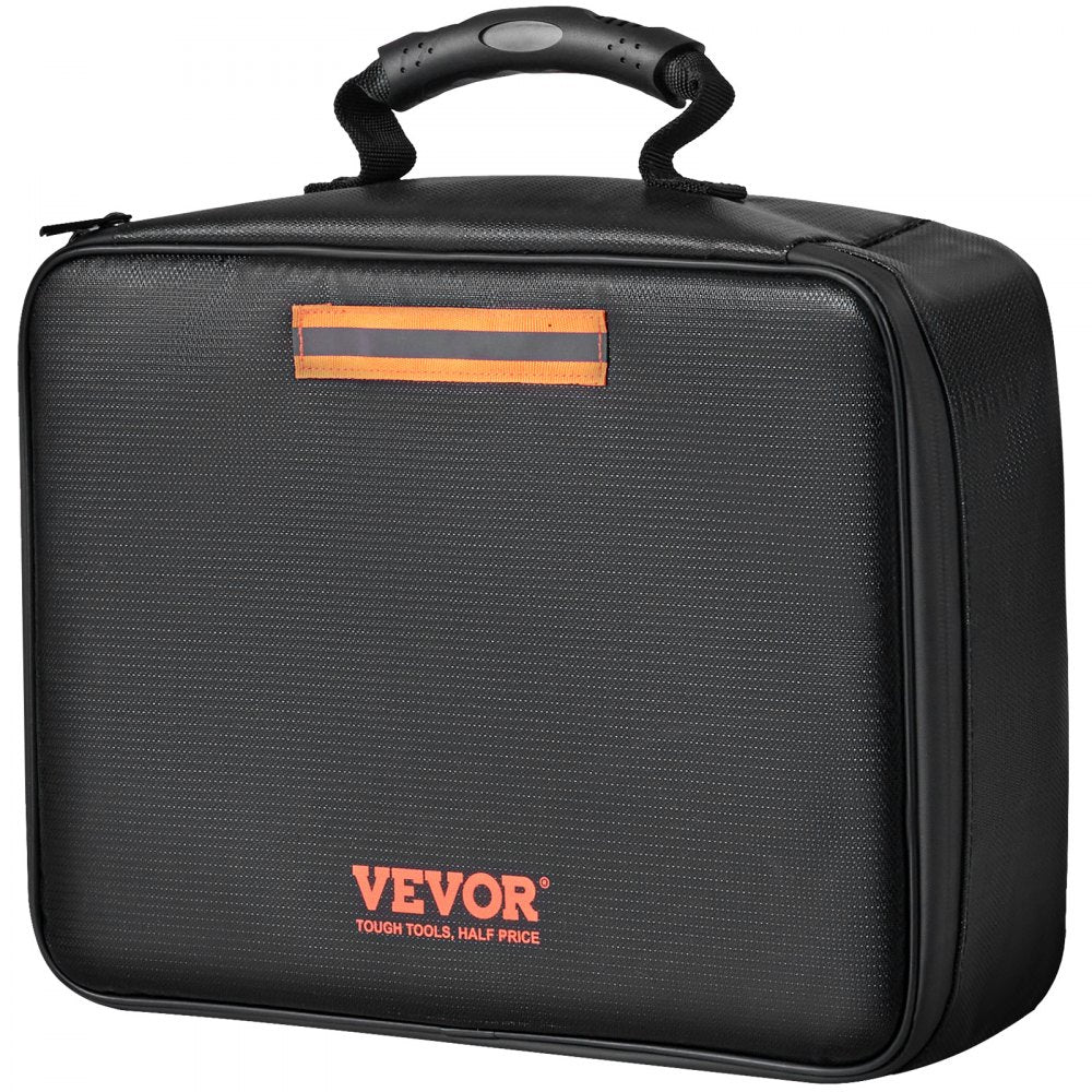 ODDTOOLS Fireproof Document Box, Fireproof Document Bag with Lock 2000℉, 3-layer Fireproof and Waterproof File Box 14.17x10.63x4.13 inch with Zipper, for Money, Documents, Jewelry and Passport