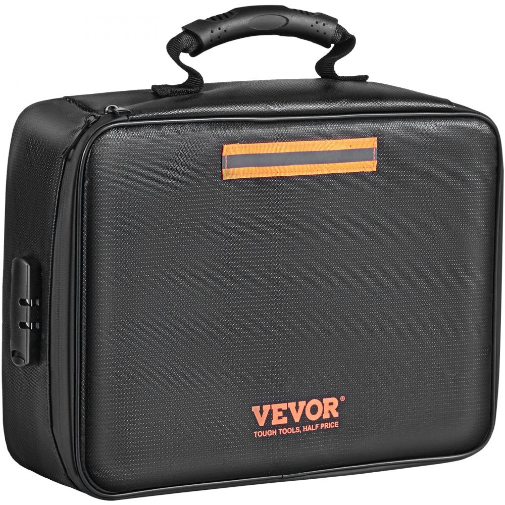 ODDTOOLS Fireproof Document Box, Fireproof Document Bag with Lock 2000℉, 3-layer Fireproof and Waterproof File Box 14.17x10.63x4.13 inch with Zipper, for Money, Documents, Jewelry and Passport