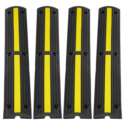 ODDTOOLS 4 PCs 39'' Cable Protector Ramp 18000 lbs Speed Bump Floor Cable Protector