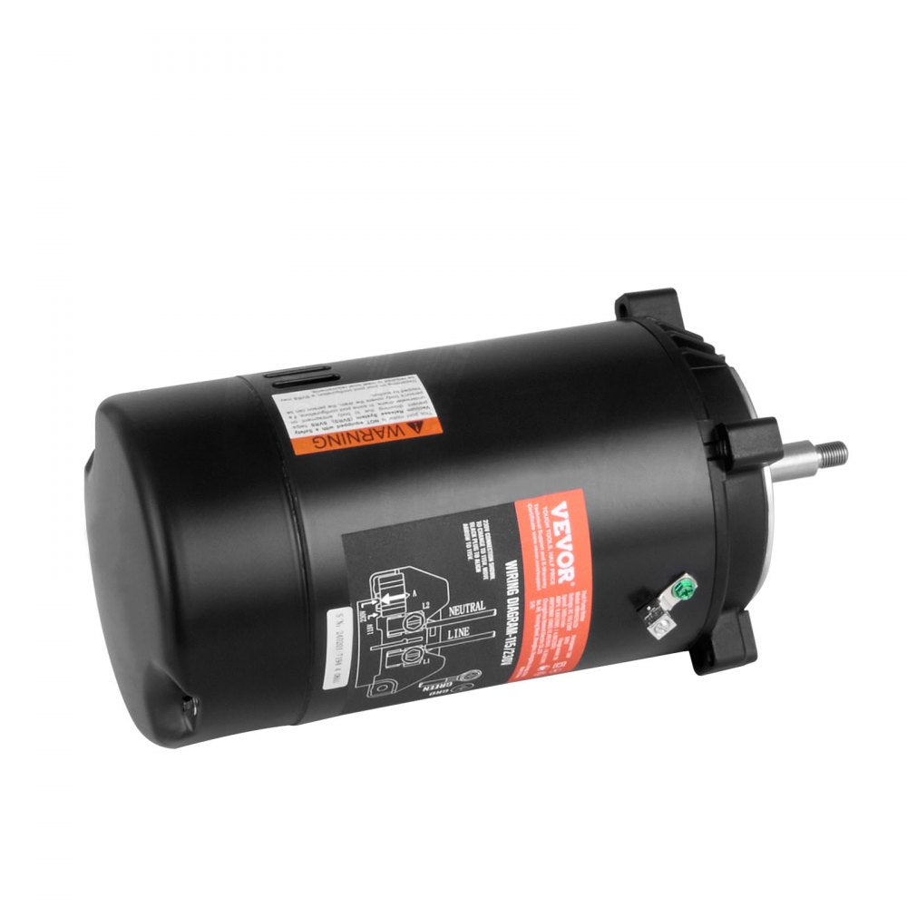 ODDTOOLS 0.75 HP Pool Pump Motor, 56J Frame, 115V(8 Amps)/230V(4 Amps) 3450 RPM, 60Hz, 1.5 Service Factor, 80μF/250V Capacitor, CCW Rotation Round Flange Replacement Motor